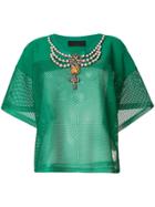 Lédition Embroidered Blouse - Green