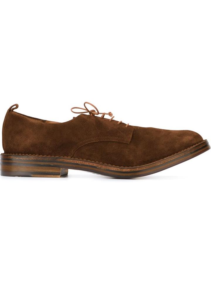 Buttero Stacked Heel Derby Shoes
