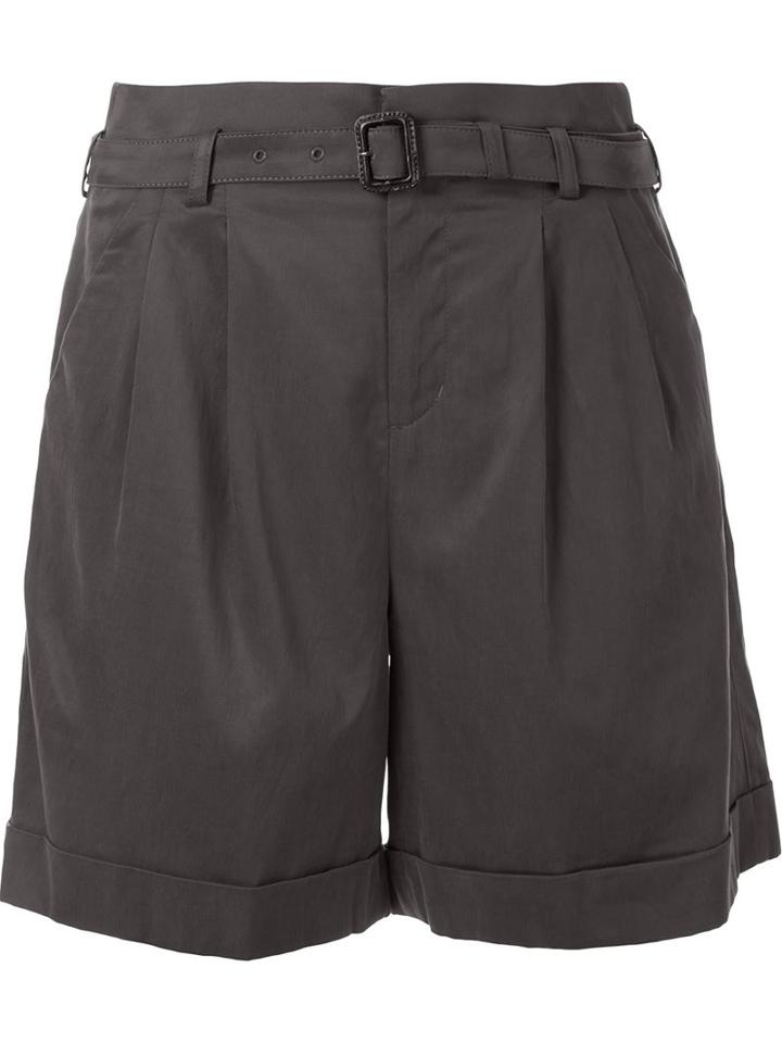 Loveless High Waisted Shorts, Women's, Size: 34, Green, Cotton/polyurethane/cupro
