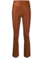 Sprwmn Flared Cropped Trousers - Brown