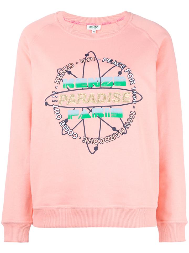 Kenzo Paradise Logo Sweatshirt, Women's, Size: Small, Pink/purple, Cotton