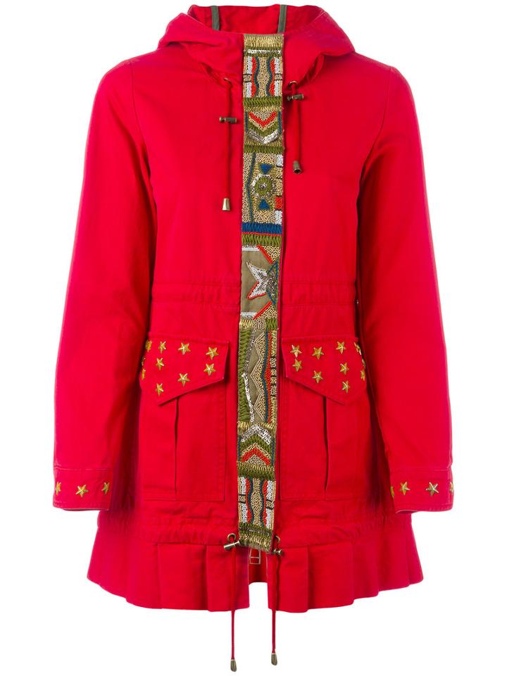 Alessandra Chamonix - Belle Hooded Jacket - Women - Cotton - 40, Women's, Red, Cotton