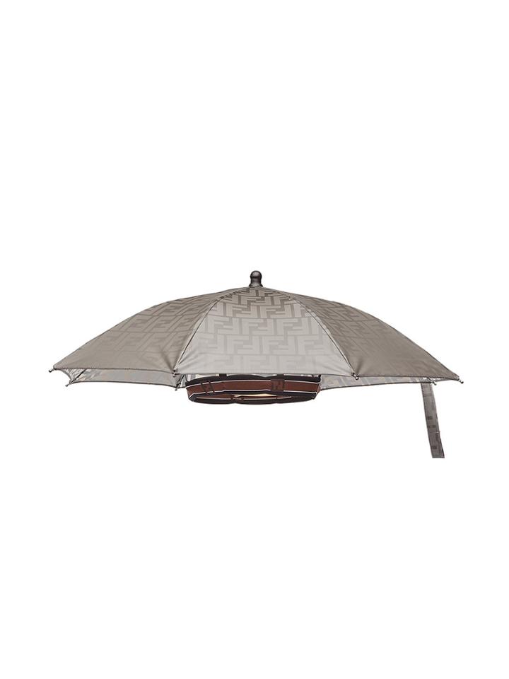 Fendi Ff Logo Umbrella Hat - Nude & Neutrals