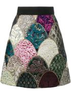 Dolce & Gabbana A-line Jacquard Mini-skirt - Multicolour