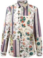 Roberto Cavalli Patchwork Print Shirt, Men's, Size: 40, Nude/neutrals, Cotton