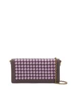 Bottega Veneta Check Intrecciato Clutch - Purple