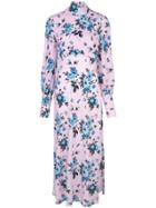 Les Reveries Floral Long-sleeve Maxi Dress - Pink