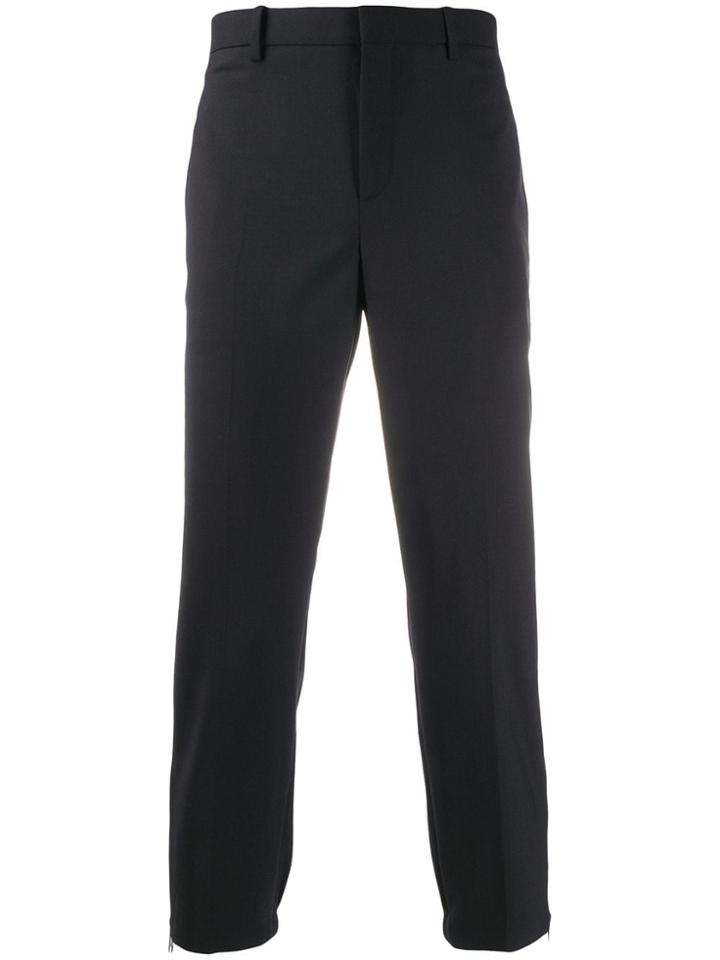 Neil Barrett Cropped Straight-leg Trousers - Blue