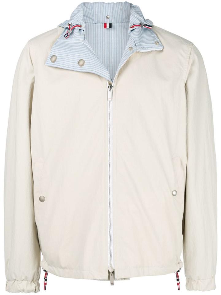 Thom Browne Awning Stripe Reversible Wool Jacket - Blue