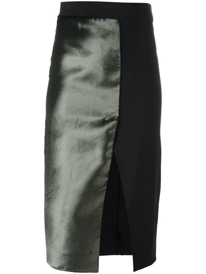 Ssheena Split Front Satin Skirt