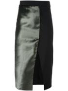 Ssheena Split Front Satin Skirt