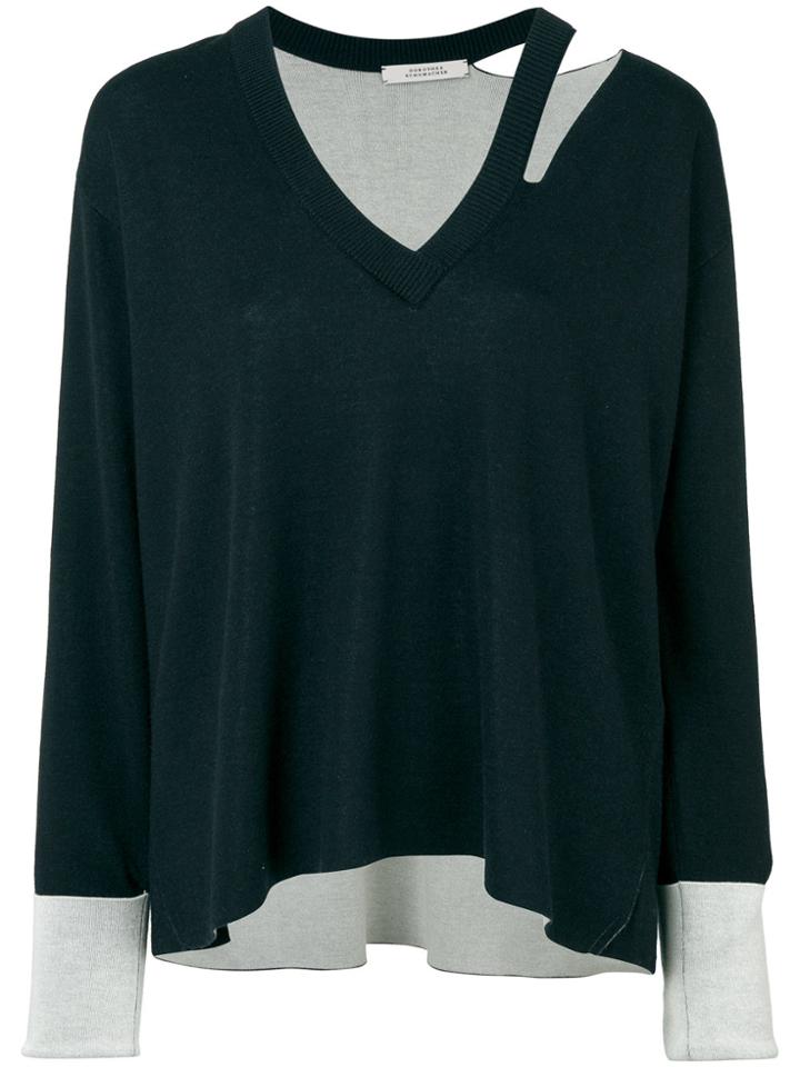 Dorothee Schumacher Shred Trim Flared Top - Blue
