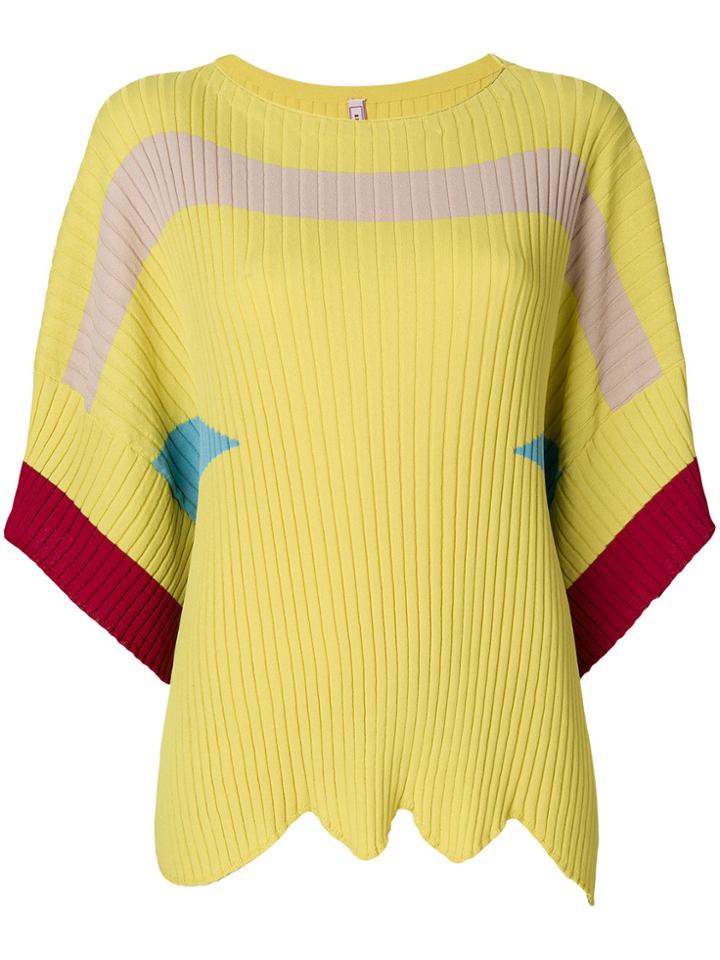 Antonio Marras Colour Block Knit Top - Yellow & Orange