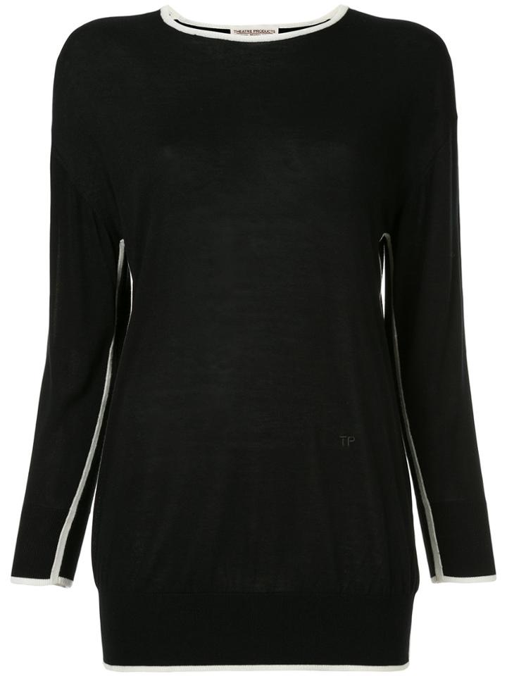 Theatre Products Contrast Stripe Jumper - Black