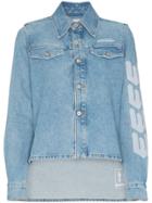 Off-white Arrow Embroidered Denim Jacket - Blue