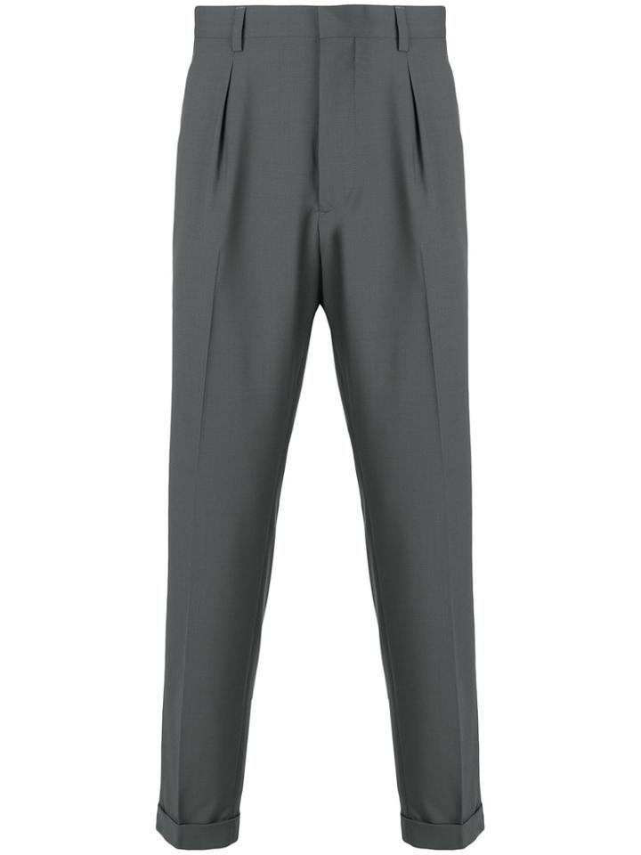 Prada Tapered Tailored Trousers - Grey