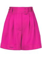 Styland High Waisted Culotte Shorts - Pink & Purple