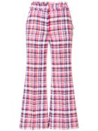 Msgm Cropped Tweed Trousers - Pink & Purple