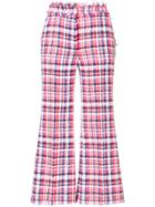 Msgm Cropped Tweed Trousers - Pink & Purple