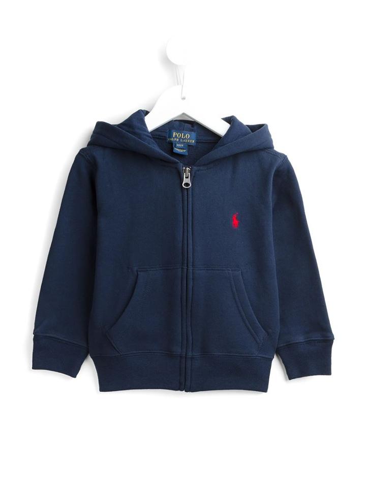 Ralph Lauren Kids Embroidered Logo Hoodie, Boy's, Size: 8 Yrs, Blue