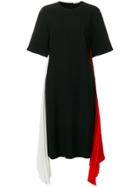 Krizia Contrast Sash Dress - Black