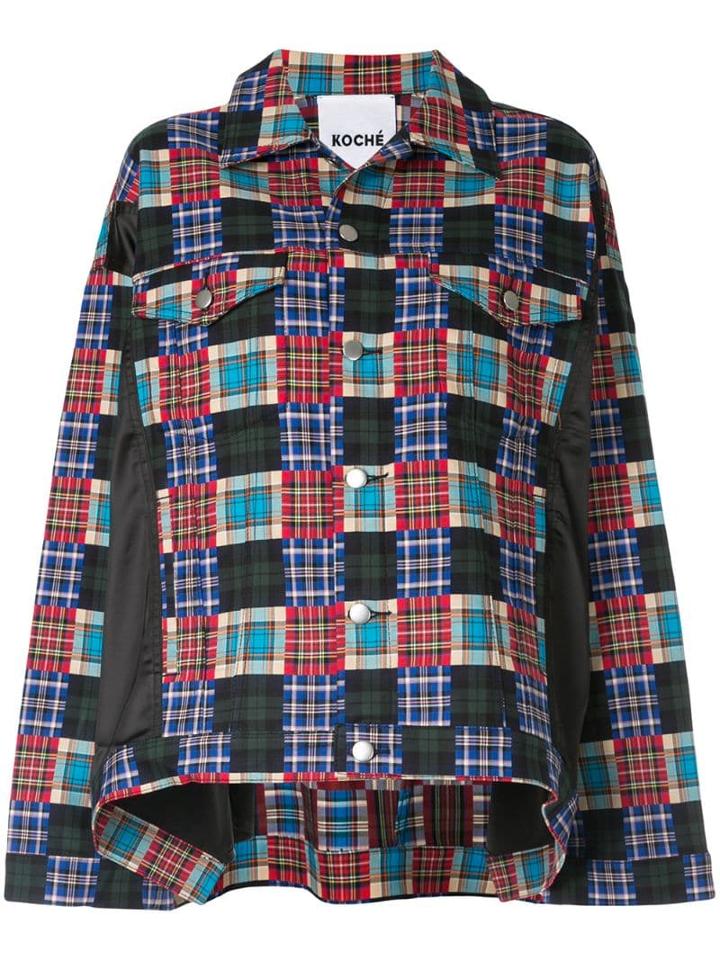 Koché Crazy Check Print Jacket - Multicolour