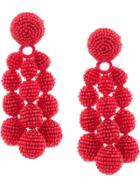 Sachin & Babi Beaded Drop Earrings - Red