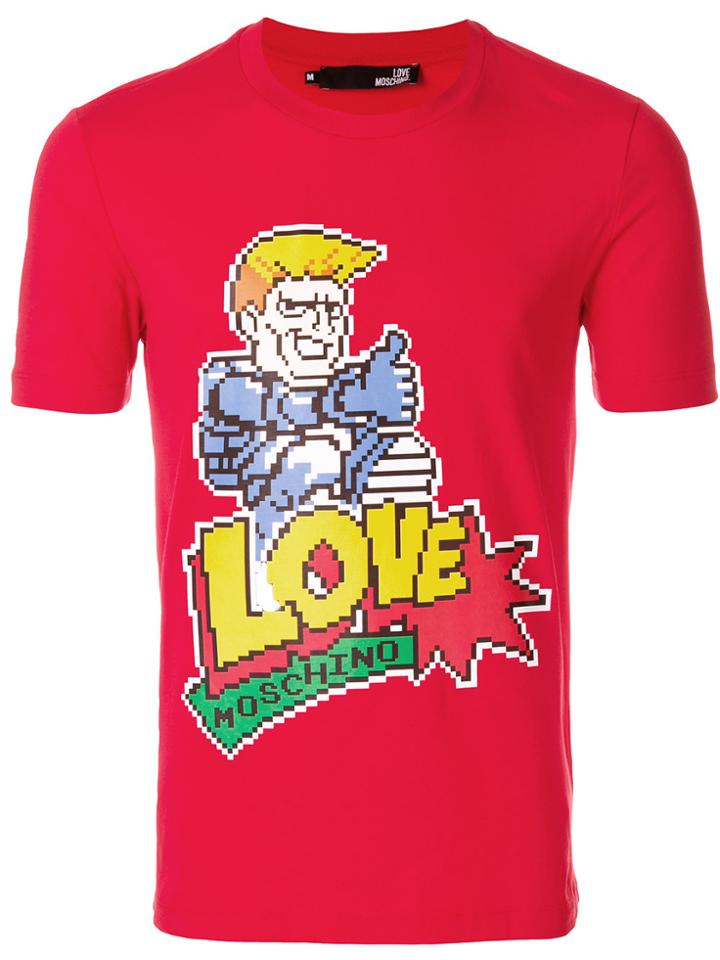 Love Moschino Love Pixel T-shirt - Red