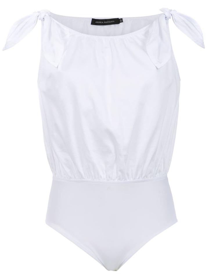 Andrea Marques Laços Bodysuit - White