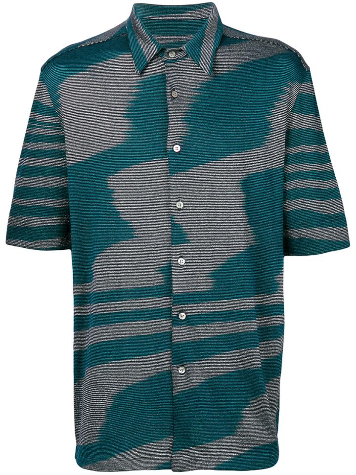 Missoni Shortsleeved Button Shirt - Blue