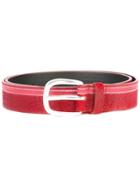 Orciani Striped Belt - Red