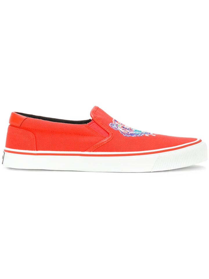 Kenzo Tiger Slip-on Sneakers - Yellow & Orange