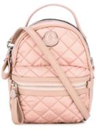 Moncler Backpack Style Cross Body Bag, Women's, Pink/purple, Lamb Skin/polyamide/polyester