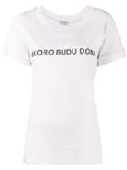 Natasha Zinko - Skoro Budu Doma T-shirt - Women - Cotton - L, White, Cotton