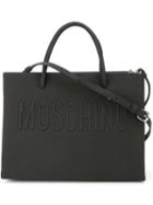 Moschino Embossed Logo Square Tote