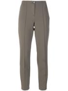 Cambio High Waisted Cropped Trousers - Grey