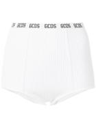Gcds Logo Waistband Shorts - White