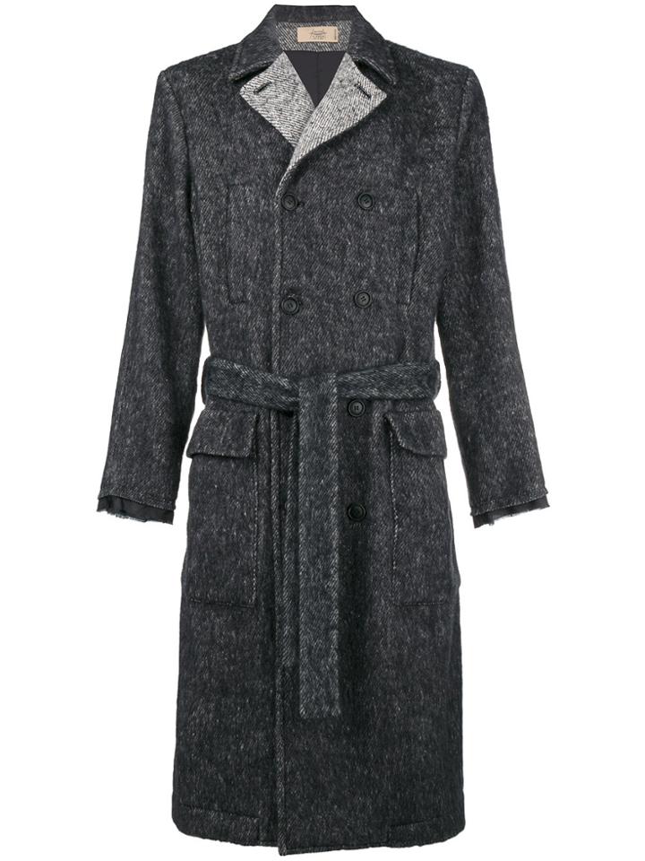 Maison Flaneur Belted Coat - Grey