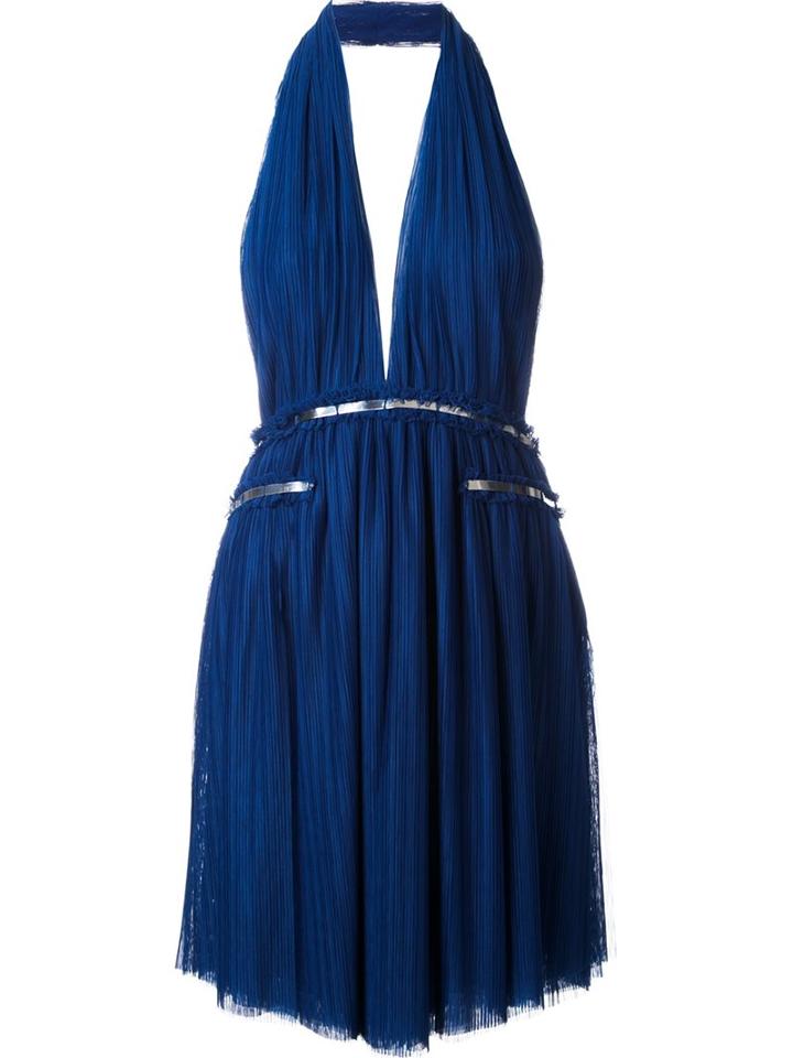 Jay Ahr Silver-tone Detail Halterneck Dress