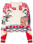 Etro Embroidered Floral Jumper - Neutrals