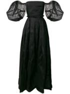 Loewe Puff Sleeve Long Dress - Black