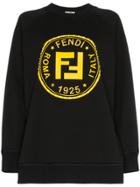 Fendi Ff Logo Bead Embellished Sweatshirt - Black