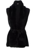 N.peal Belted Cardigan, Women's, Size: Xs, Black, Rabbit Fur/cashmere
