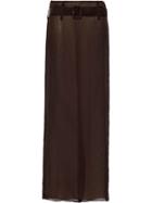 Prada Chiffon Skirt - Brown