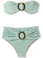 Brigitte Bikini Set With Buckle Details - Green