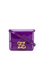 Fendi Ff Karligraphy Cross Body Bag - Purple