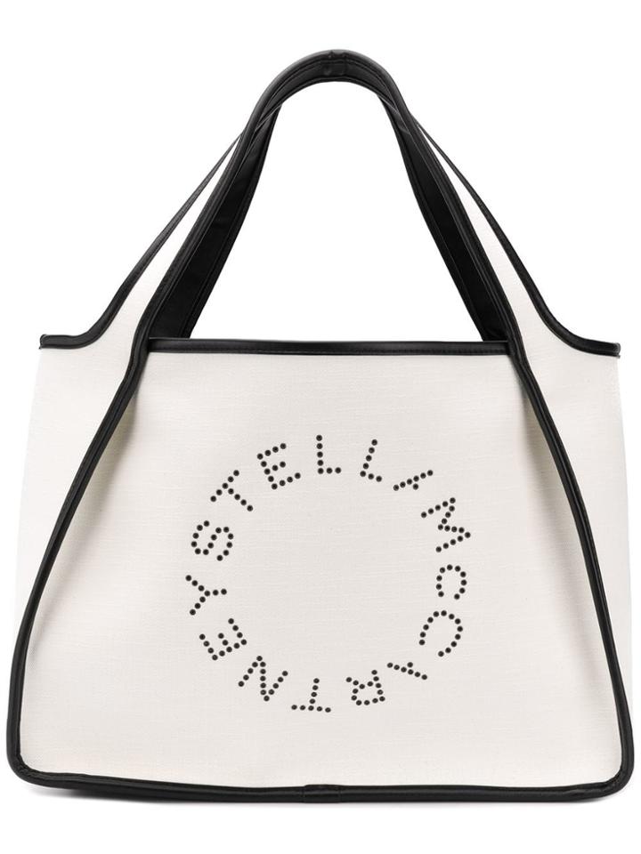 Stella Mccartney Stella Logo Eco Denim Tote - White