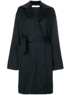 Victoria Beckham Single-breasted Belted Coat - Blue