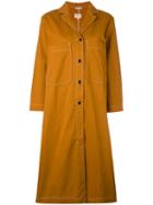 Bellerose - Patch Pocket Shirt Dress - Women - Cotton - 4, Yellow/orange, Cotton