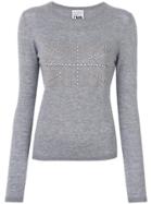 Twin-set Studded Flag Detail Top - Grey
